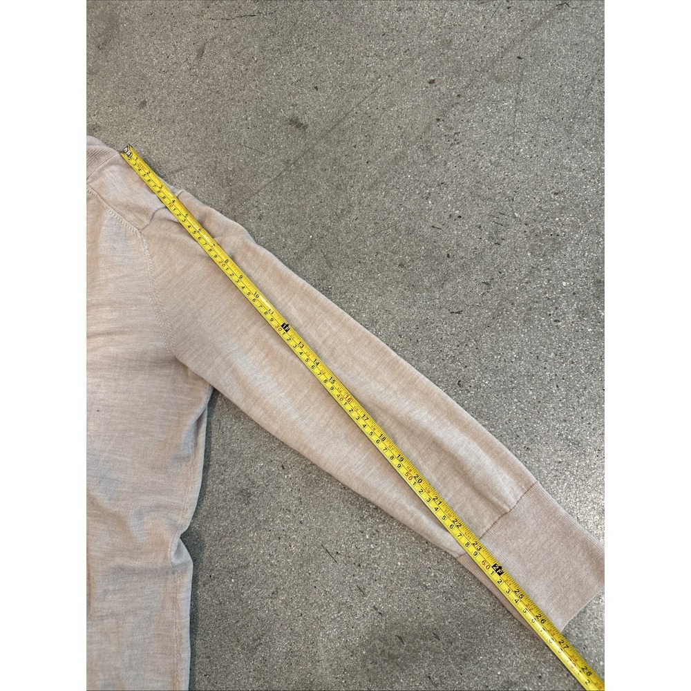 Banana Republic Cardigan Women Beige SzL 100%Merino Wool Duster Comfy Extra Fine - Picture 8 of 10